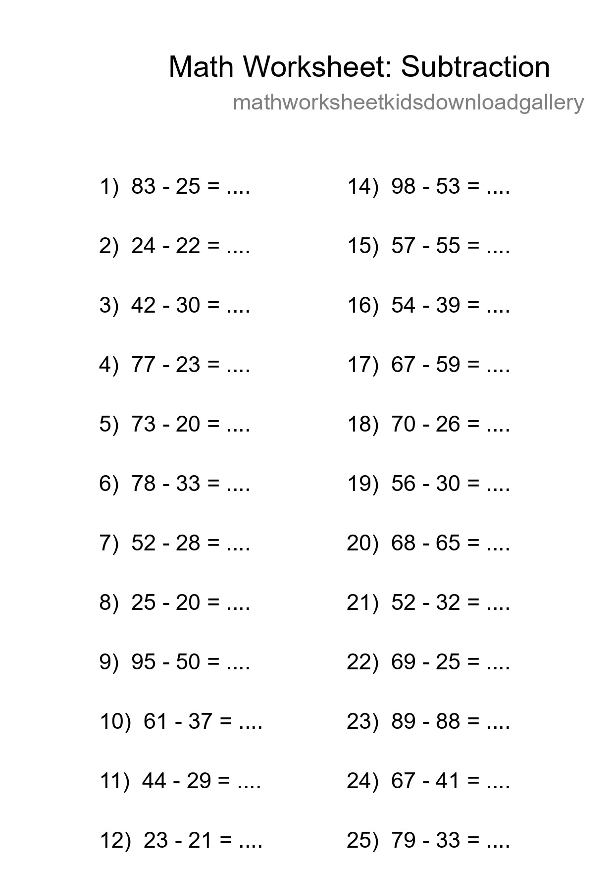 Free 26 Subtraction Math Worksheet For Grade 3 With Answers - Part 195