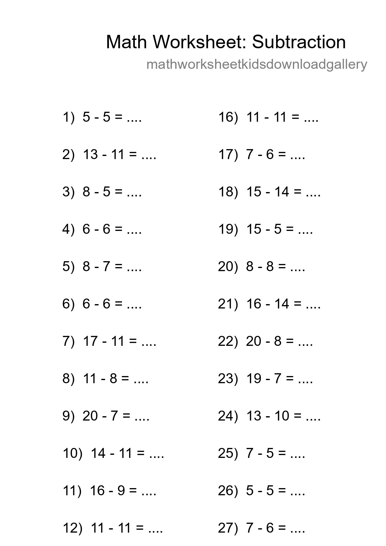 Free 29 Subtraction Math Worksheet For Grade 2 With Answers - Part 85