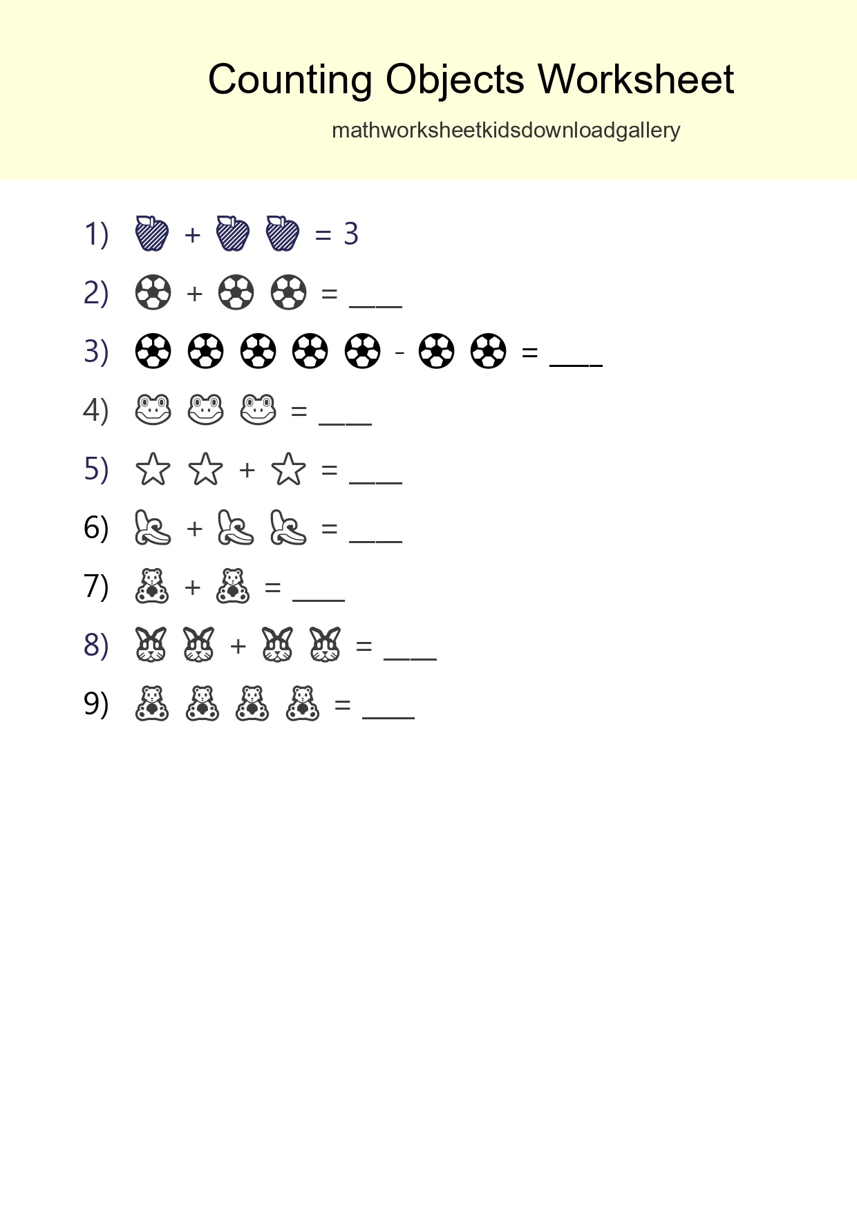 Free Counting Objects Worksheet For Pre-K - Part 47