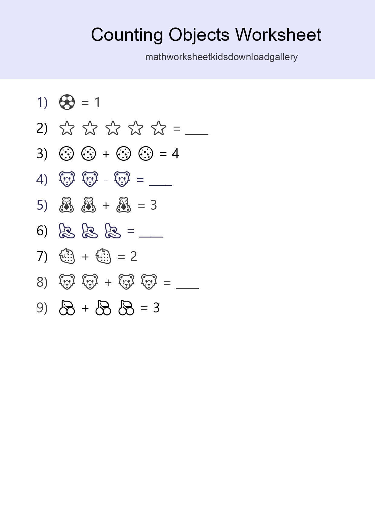 Learn Counting With Pictures Worksheet (Pre-K) - Part 157
