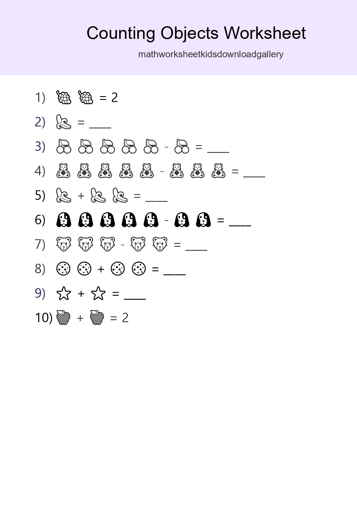 Pre-K Count The Objects Worksheet - Part 36