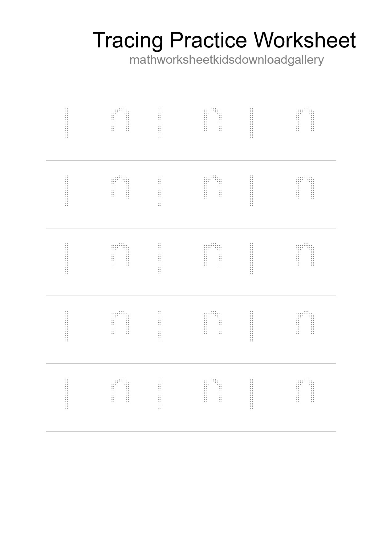 Printable Tracing Worksheet For Kids - Part 10