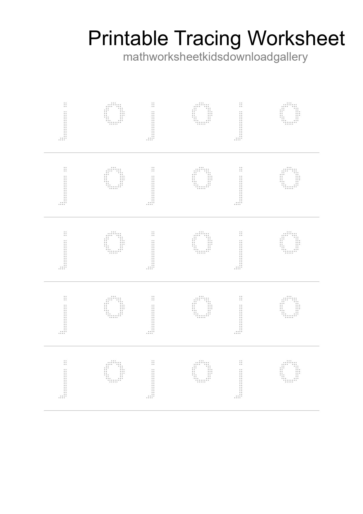 Printable Tracing Worksheet For Kids - Part 120