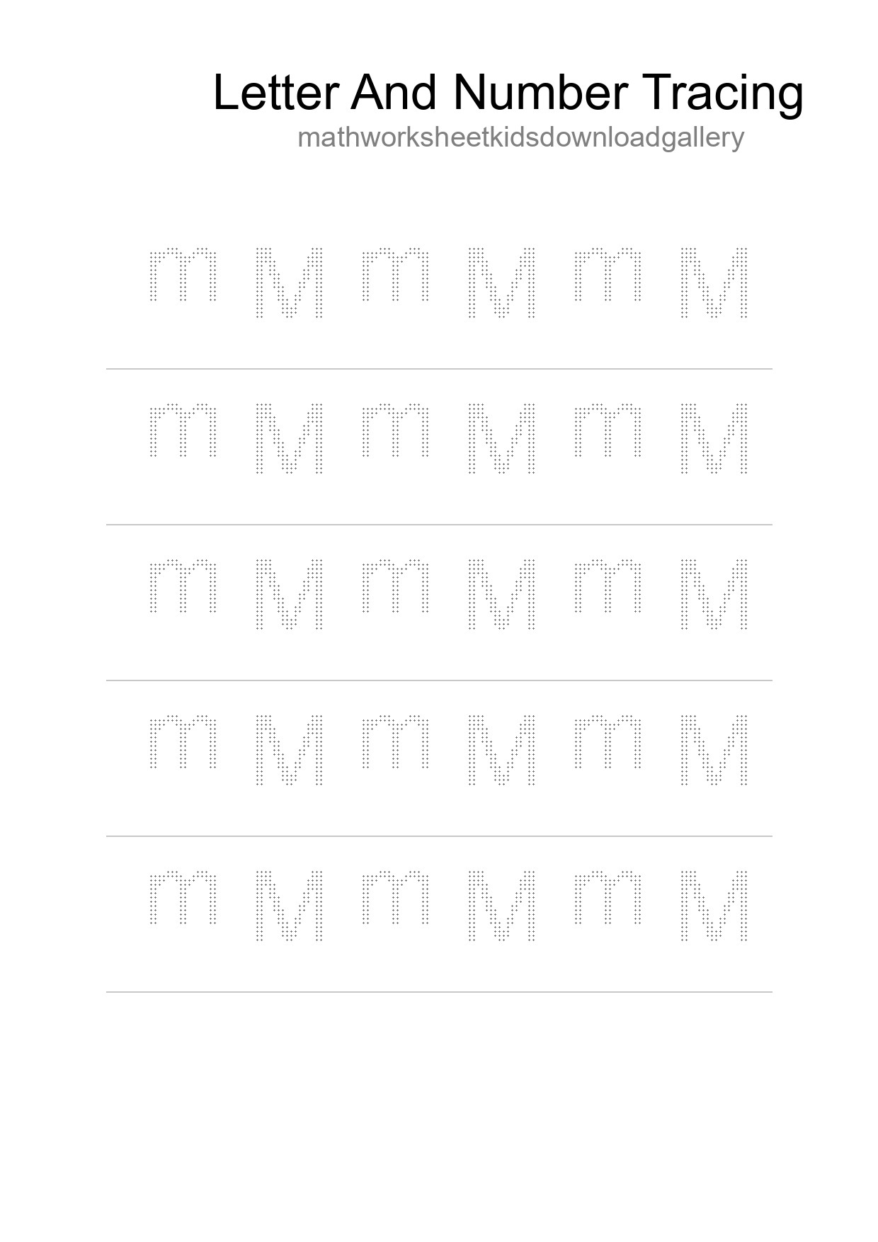 Printable Tracing Worksheet For Kids - Part 164