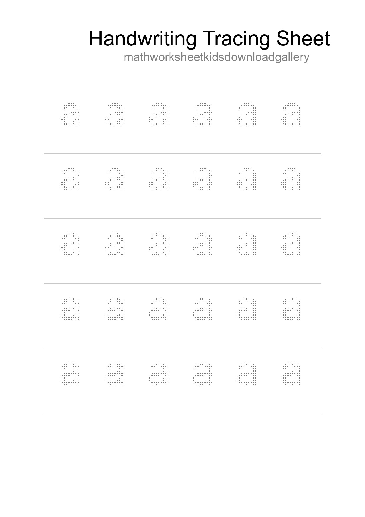 Printable Tracing Worksheet For Kids - Part 197