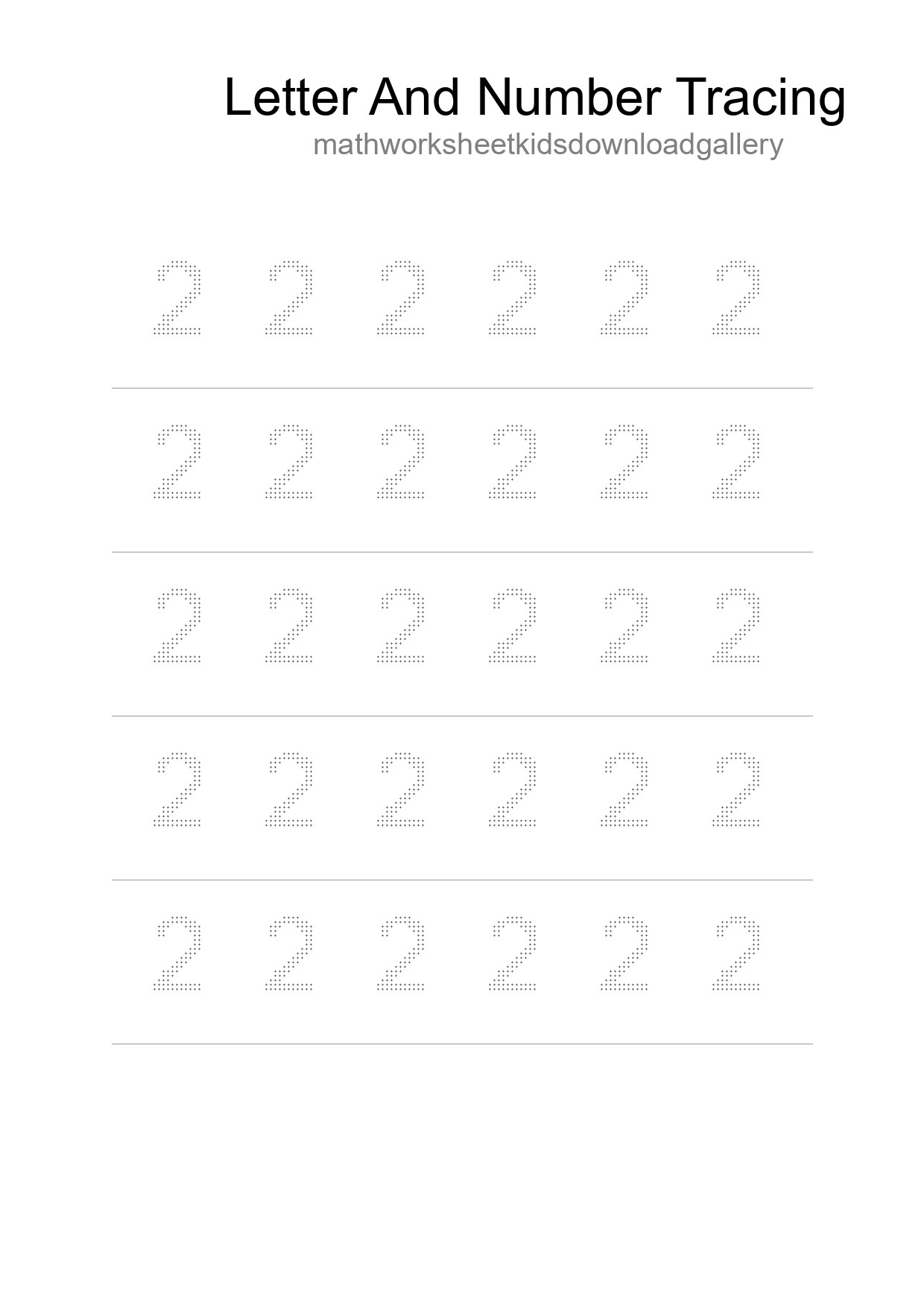 Printable Tracing Worksheet For Kids - Part 208